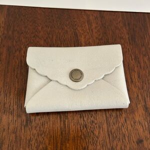Portland Leather Mini Daisy Wallet in Pearl